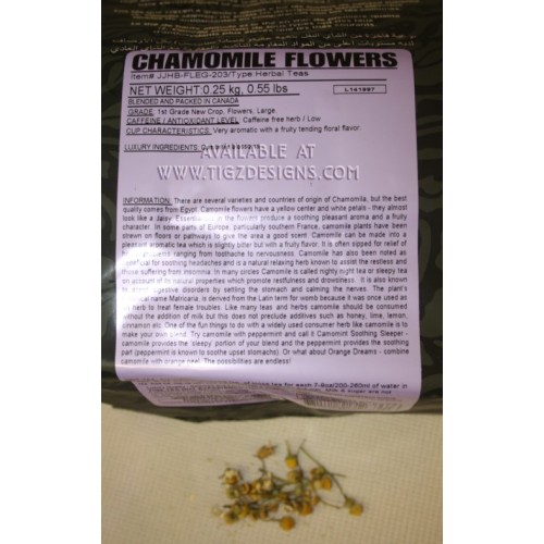 Chamomile Flowers - BULK 250g - Tigz TEA HUT Creston BC